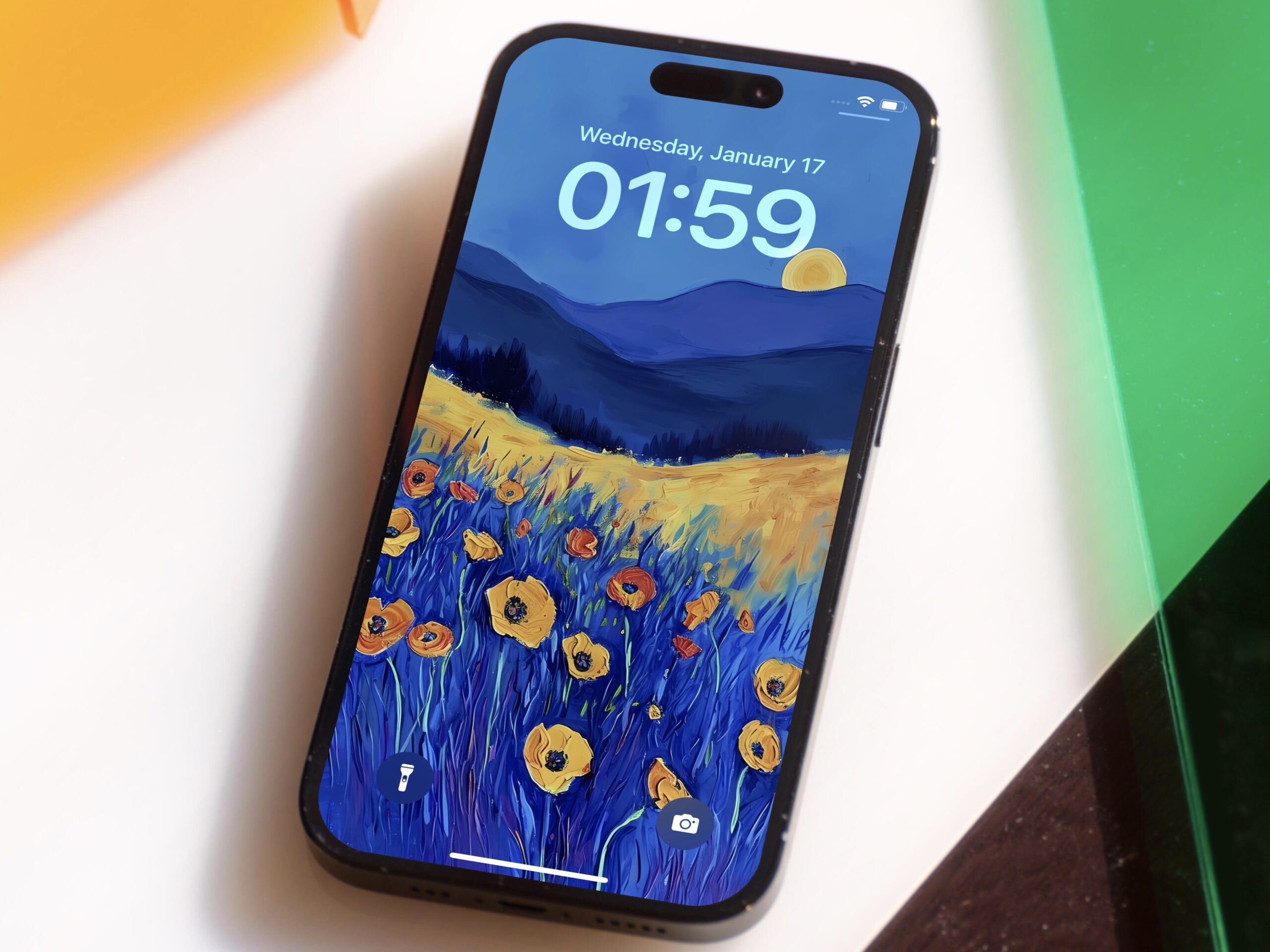 保罗·克利（Paul krzywiat）风格的虞美人画作艺术壁纸