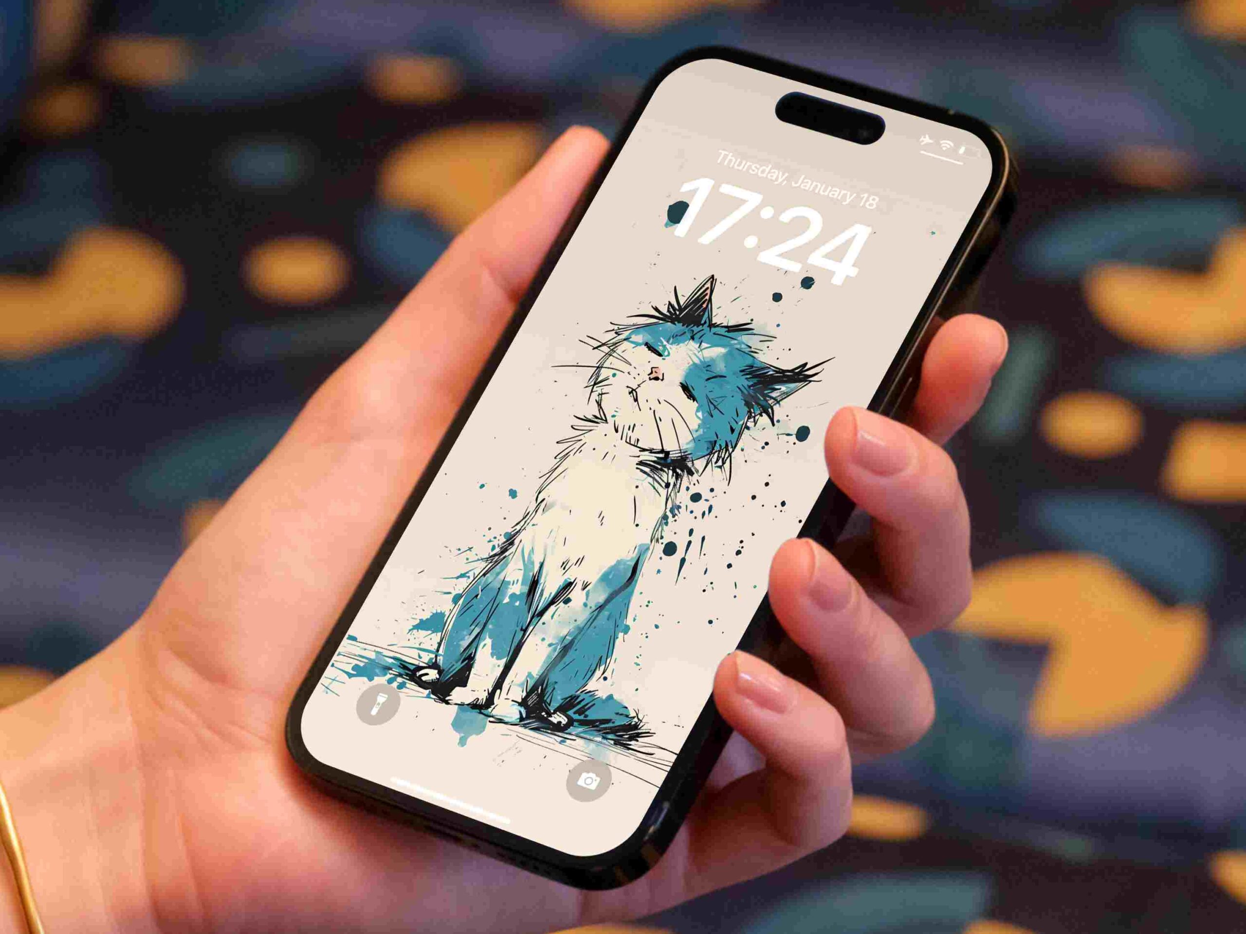 狮子、猫和狗的拉尔夫·斯特德曼风格艺术壁纸下载